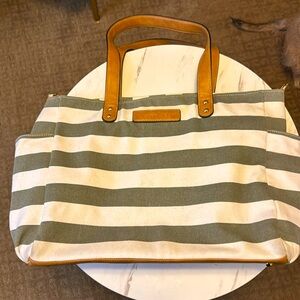 White Elm Striped Tote Bag